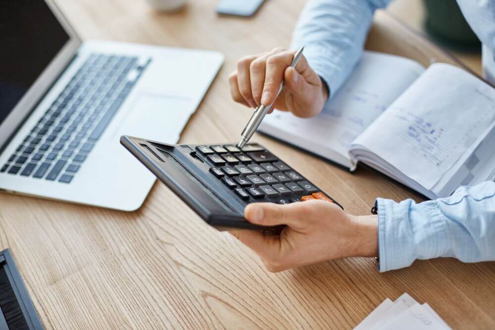 accountant with calculator